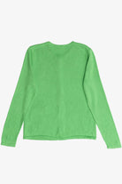 Vintage Lime Green Festive Ice Skating Ugly Christmas Cardigan (2000s)