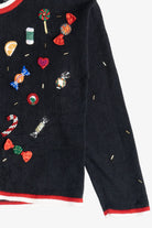 Vintage Kid's Michael Simon Beaded Candy Halloween Or Christmas Cardigan (2000s)
