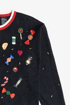 Vintage Kid's Michael Simon Beaded Candy Halloween Or Christmas Cardigan (2000s)