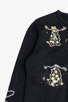Vintage Gold & Silver Christmas Trees Ugly Christmas Sweater (1990s)