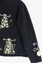 Vintage Gold & Silver Christmas Trees Ugly Christmas Sweater (1990s)