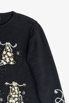 Vintage Gold & Silver Christmas Trees Ugly Christmas Sweater (1990s)