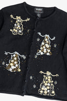 Vintage Gold & Silver Christmas Trees Ugly Christmas Sweater (1990s)