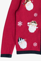 Vintage Red Bechamel Santas Ugly Christmas Sweater (1990s)
