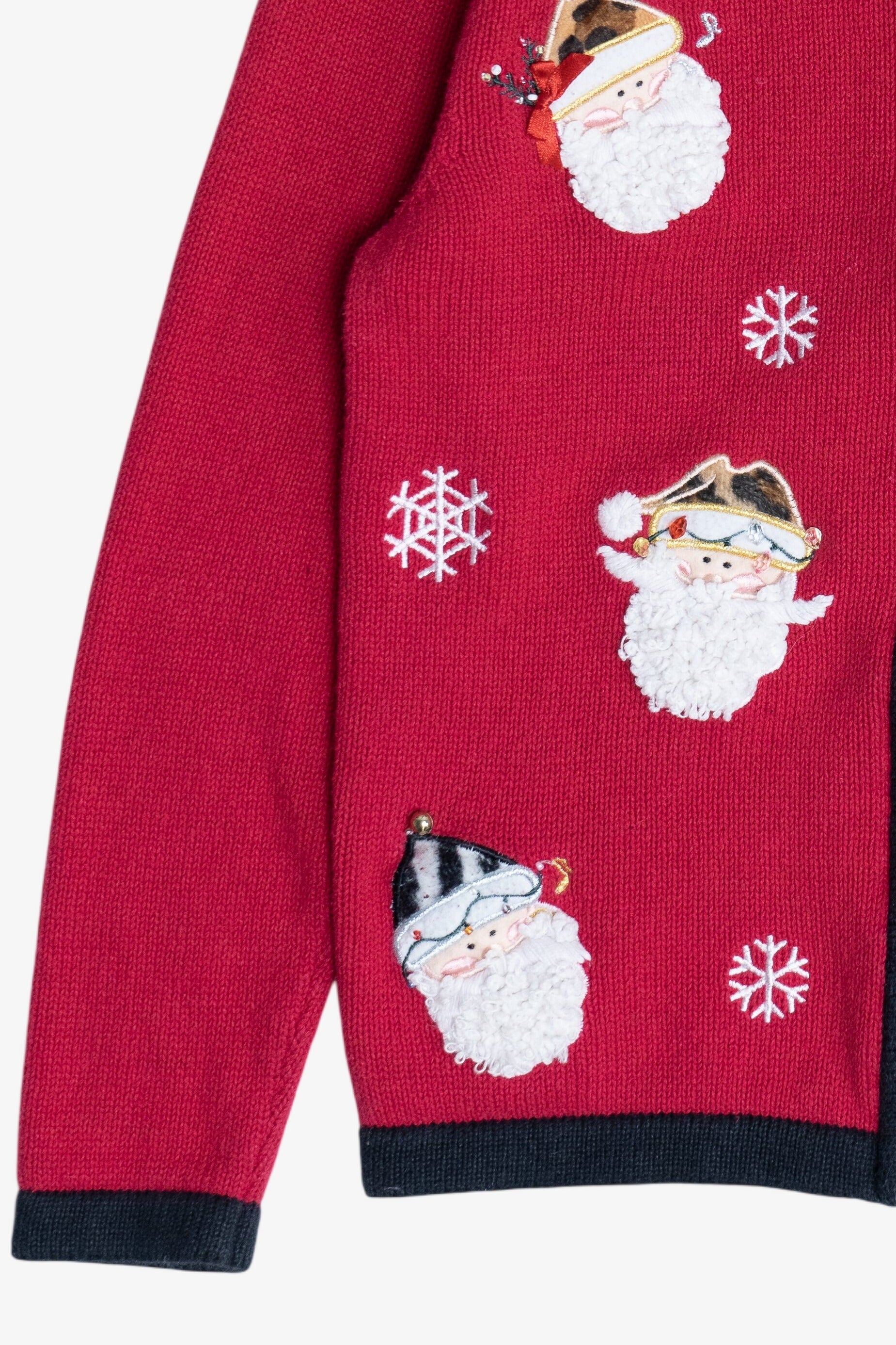 Vintage Red Bechamel Santas Ugly Christmas Sweater (1990s)