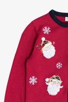 Vintage Red Bechamel Santas Ugly Christmas Sweater (1990s)