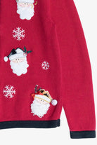 Vintage Red Bechamel Santas Ugly Christmas Sweater (1990s)