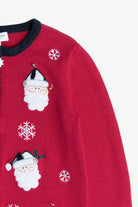 Vintage Red Bechamel Santas Ugly Christmas Sweater (1990s)