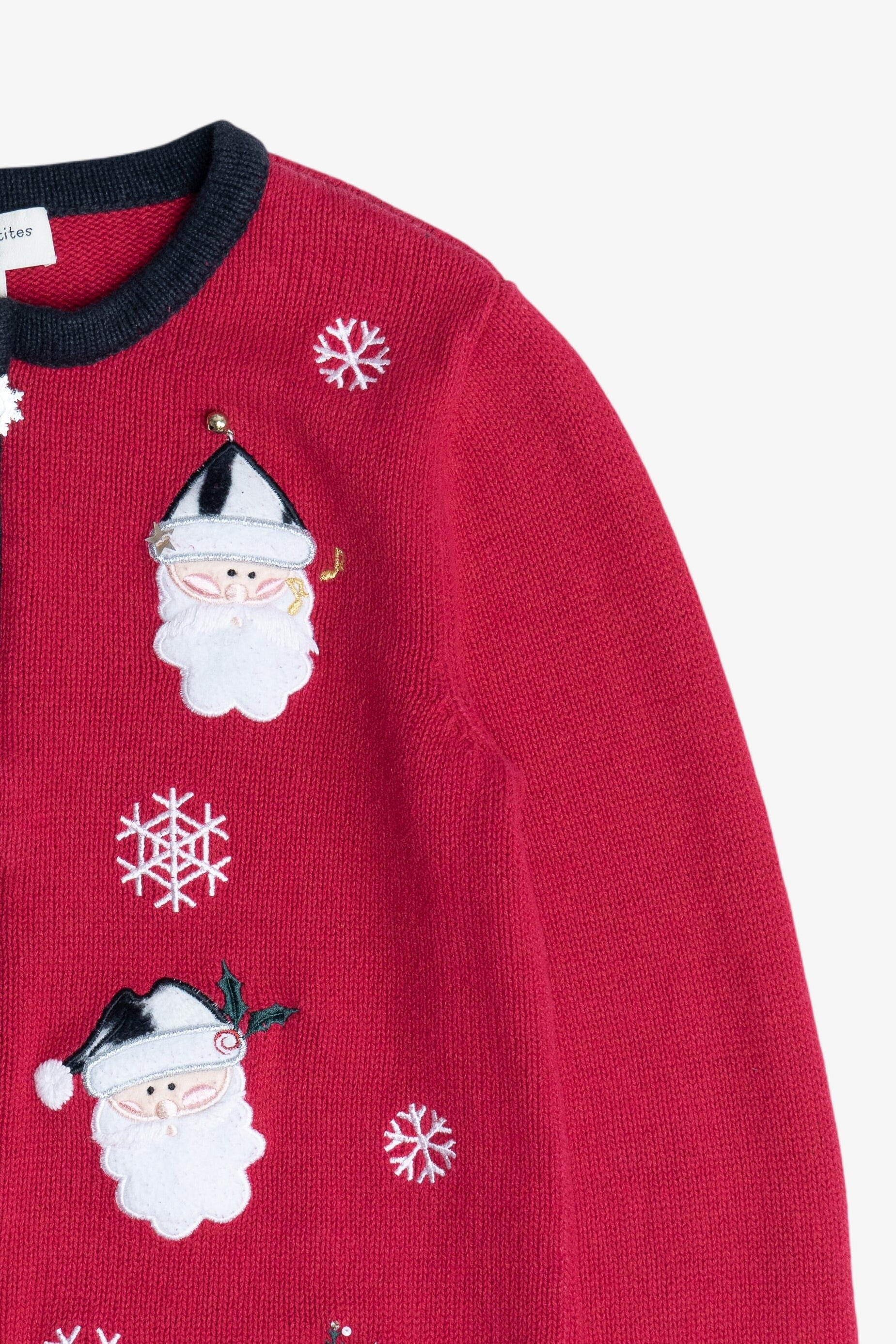 Vintage Red Bechamel Santas Ugly Christmas Sweater (1990s)