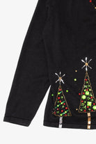 Vintage Black Berek Trees Ugly Christmas Cardigan (1990s)