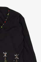 Vintage Black Berek Trees Ugly Christmas Cardigan (1990s)