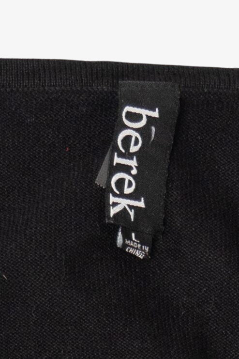 Vintage Black Berek Trees Ugly Christmas Cardigan (1990s)