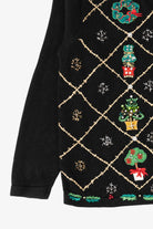Vintage Black OHI Ugly Christmas Cardigan (1990s)