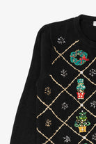 Vintage Black OHI Ugly Christmas Cardigan (1990s)