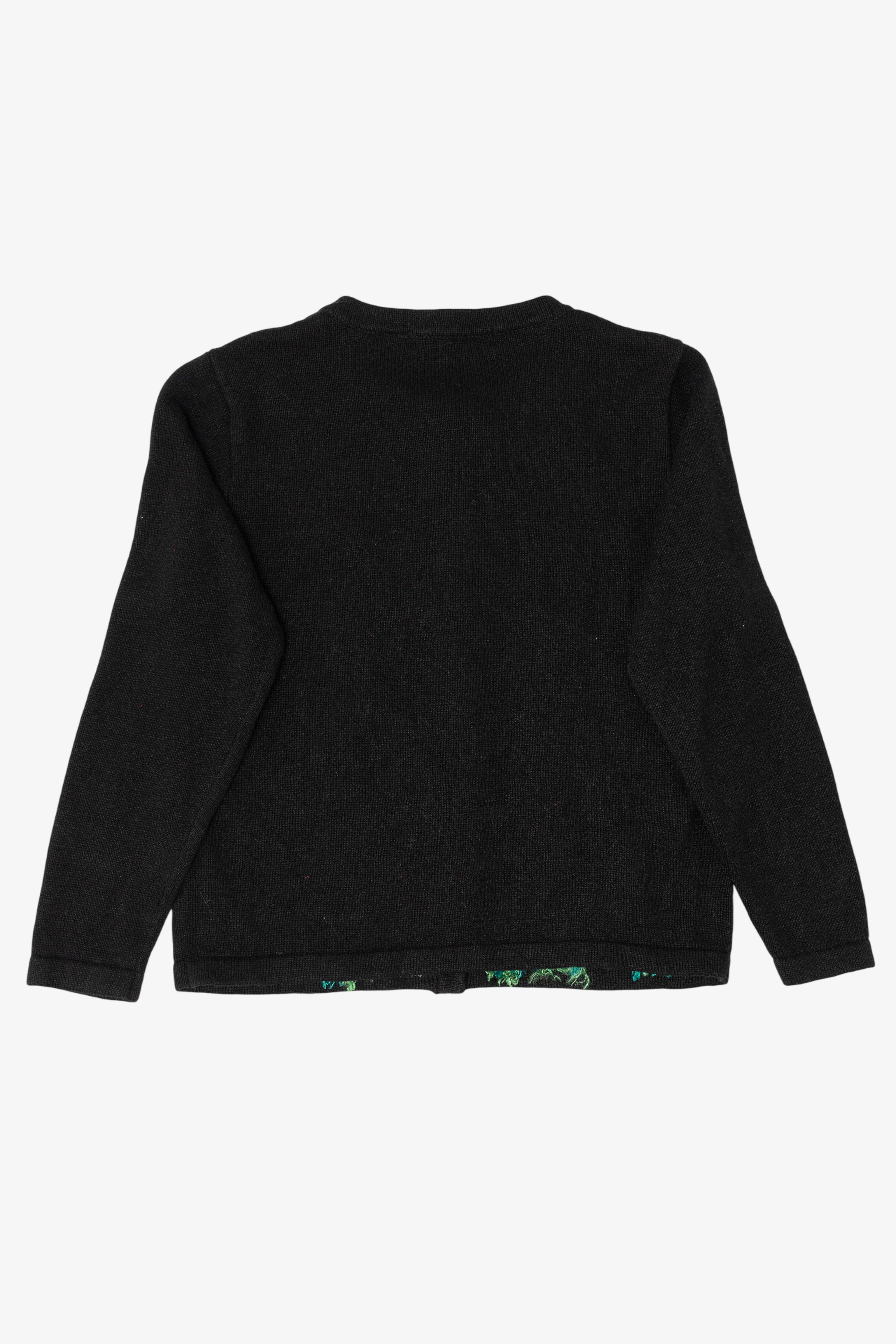 Vintage Black OHI Ugly Christmas Cardigan (1990s)
