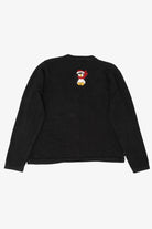 Vintage Black White Stag Penguins Ugly Christmas Cardigan (1990s)