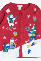 Vintage Polar Bears Ugly Christmas Cardigan Sweater (1990s)