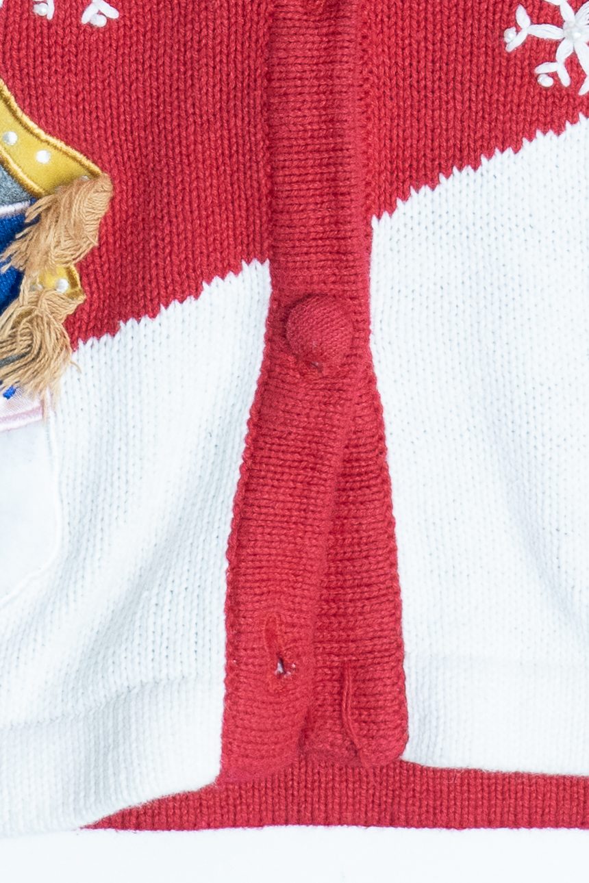 Vintage Polar Bears Ugly Christmas Cardigan Sweater (1990s)