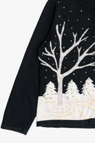 Vintage Snow Landscape Ugly Christmas Cardigan Sweater (2000s)