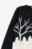 Vintage Snow Landscape Ugly Christmas Cardigan Sweater (2000s)
