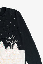 Vintage Snow Landscape Ugly Christmas Cardigan Sweater (2000s)
