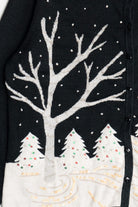 Vintage Snow Landscape Ugly Christmas Cardigan Sweater (2000s)