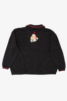 Vintage Black Tiara Snowmen Ugly Christmas Cardigan (2000s)
