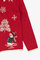 Vintage Red Mercer Street Snowmen Ugly Christmas Cardigan (2000s)