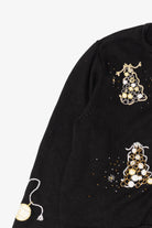 Vintage Black Designers Originals Studio Trees Ugly Christmas Cardigan (1990s)