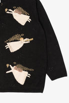 Vintage Black Talbots Angels Ugly Christmas Cardigan (1990s)
