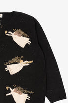 Vintage Black Talbots Angels Ugly Christmas Cardigan (1990s)
