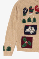 Vintage Beige Holiday Lodge Ugly Christmas Cardigan (2000s)