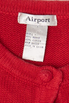 Vintage Red Airport Presents Ugly Christmas Cardigan (1990s)