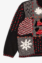 Vintage Black Designers Originals Studio Scottie Dogs Ugly Christmas Cardigan (1990s)