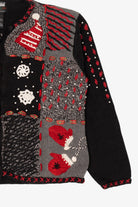 Vintage Black Designers Originals Studio Scottie Dogs Ugly Christmas Cardigan (1990s)