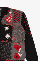 Vintage Black Designers Originals Studio Scottie Dogs Ugly Christmas Cardigan (1990s)