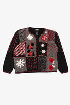 Vintage Black Designers Originals Studio Scottie Dogs Ugly Christmas Cardigan (1990s)