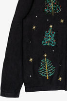 Vintage Bechamel Petites Christmas Trees Ugly Christmas Sweater (1990s)