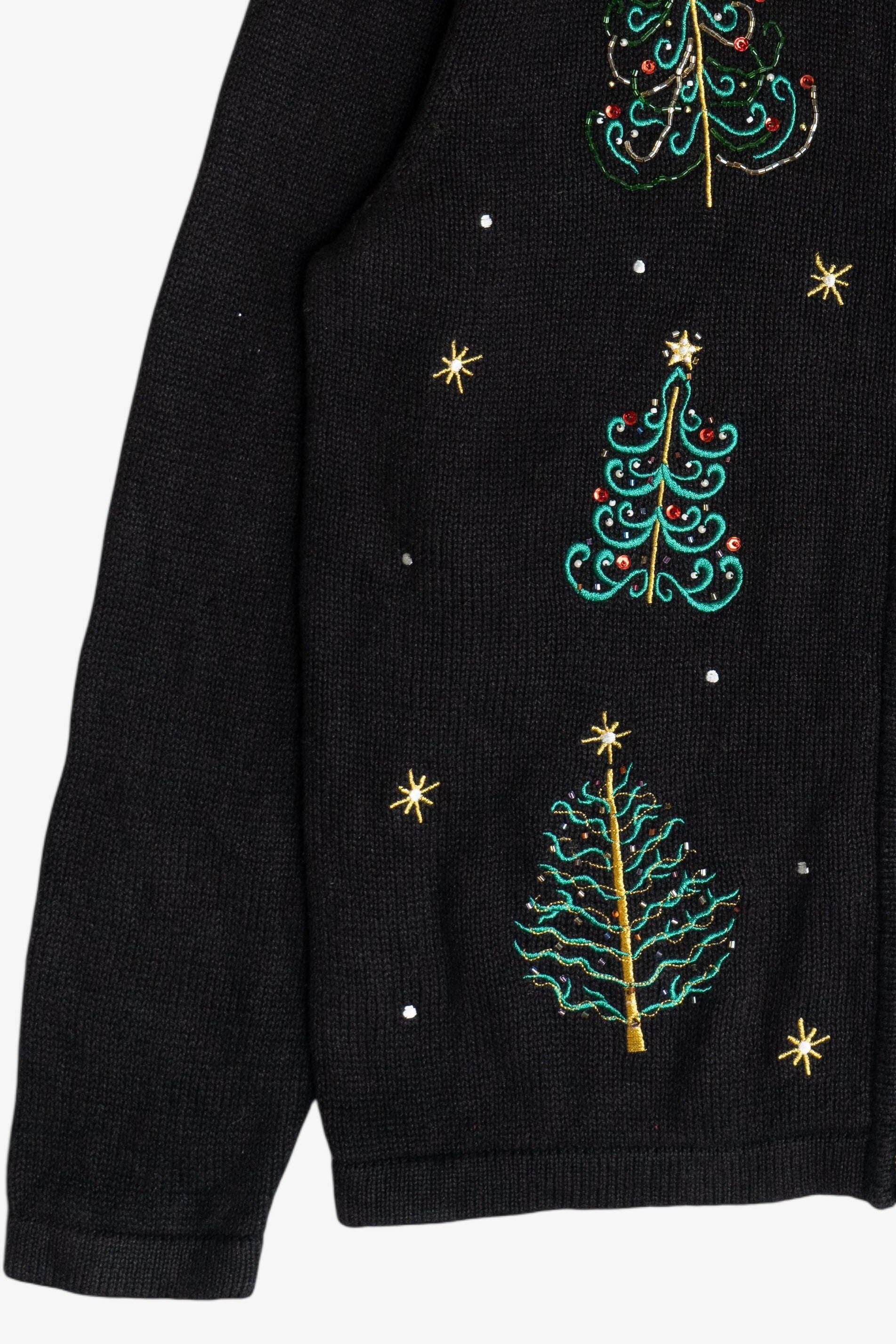 Vintage Bechamel Petites Christmas Trees Ugly Christmas Sweater (1990s)