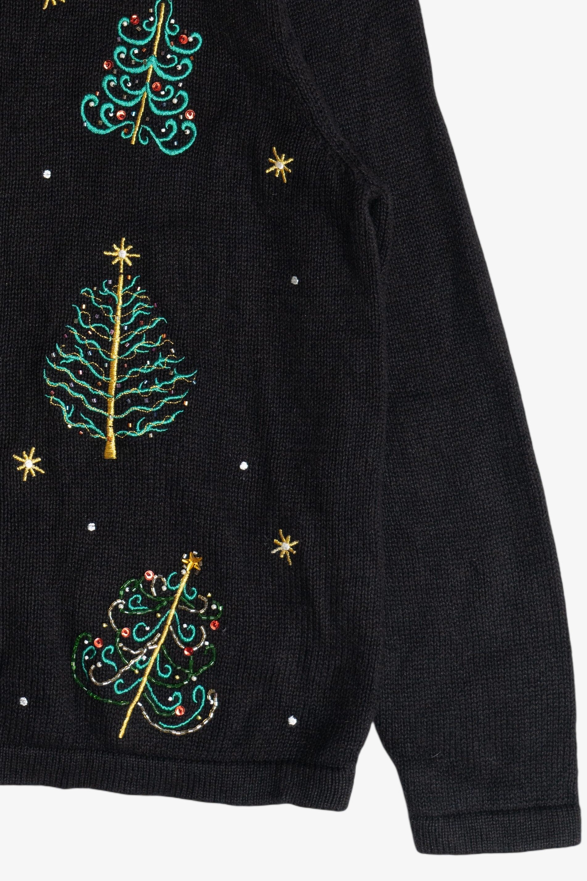 Vintage Bechamel Petites Christmas Trees Ugly Christmas Sweater (1990s)