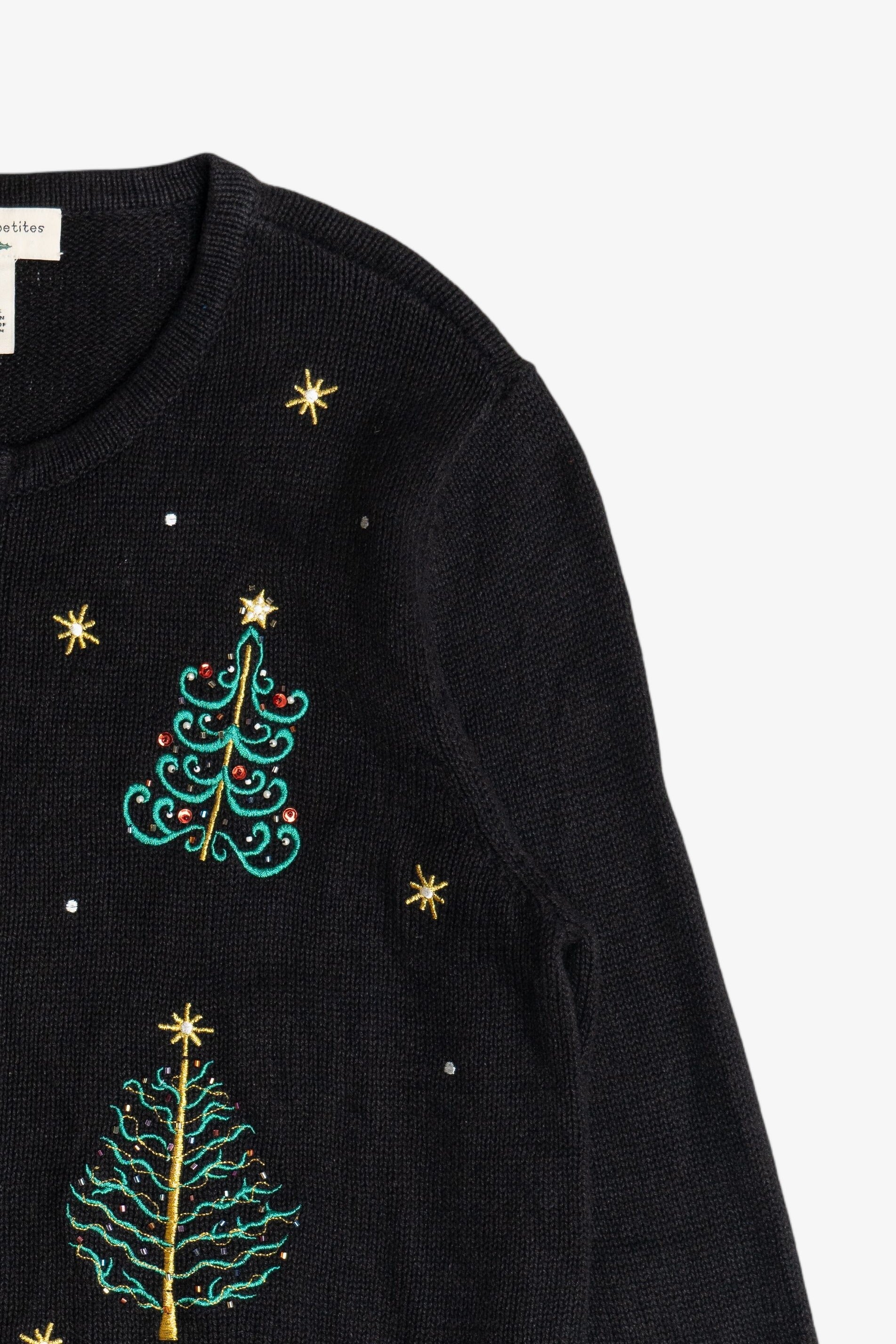 Vintage Bechamel Petites Christmas Trees Ugly Christmas Sweater (1990s)