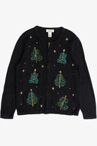 Vintage Bechamel Petites Christmas Trees Ugly Christmas Sweater (1990s)