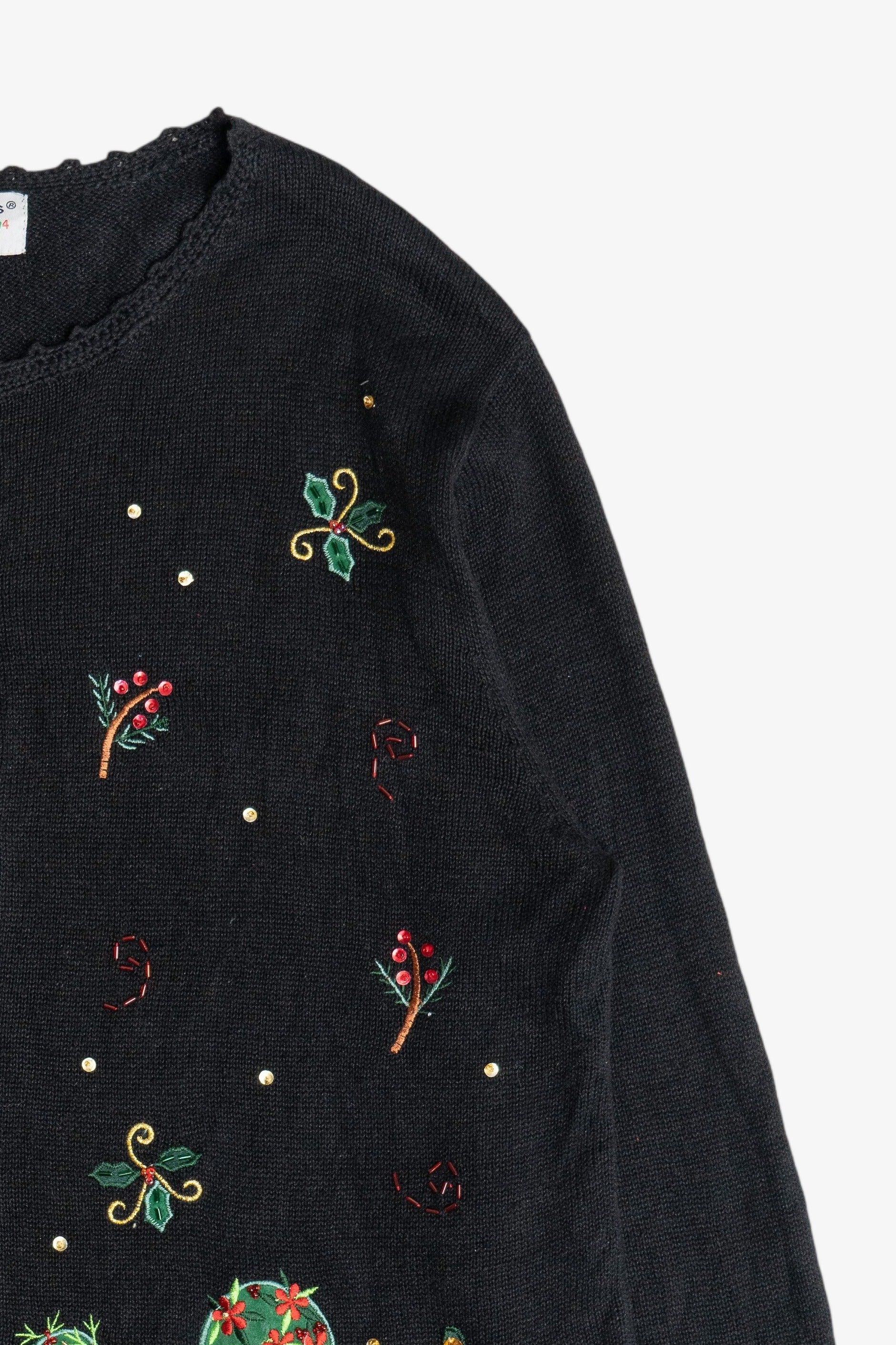 Vintage Heirloom Collectibles Decorative Trees Ugly Christmas Sweater (1990s)