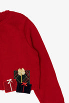 Vintage Kids Red Bonnie Jean Presents Ugly Christmas Cardigan (1990s)