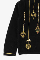 Vintage Black Karen Scott Ornaments Ugly Christmas Cardigan (1990s)