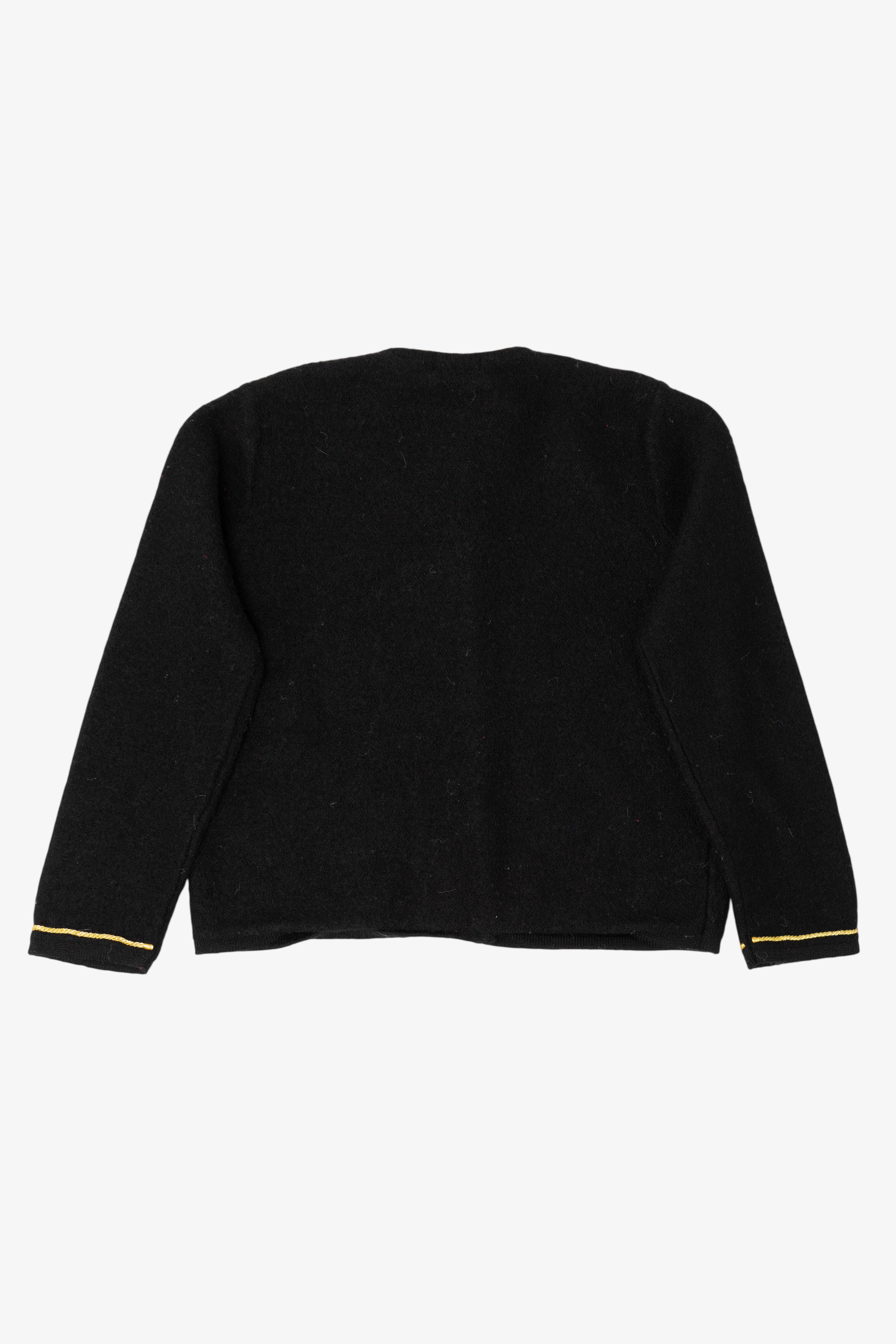 Vintage Black Karen Scott Ornaments Ugly Christmas Cardigan (1990s)