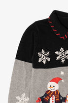 Vintage Gray Dressbarn Snowmen Ugly Christmas Cardigan (2000s)