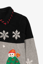 Vintage Gray Dressbarn Snowmen Ugly Christmas Cardigan (2000s)