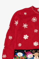 Vintage Red Ambra Santa Ugly Christmas Cardigan (1990s)