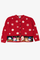 Vintage Red Ambra Santa Ugly Christmas Cardigan (1990s)